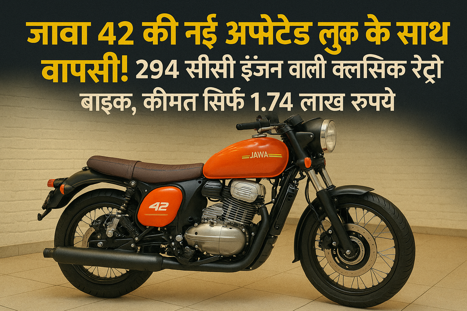 जावा 42 की नई अपडेटेड लुक के साथ वापसी! 294 सीसी इंजन वाली क्लासिक रेट्रो बाइक, कीमत सिर्फ 1.74 लाख रुपये
