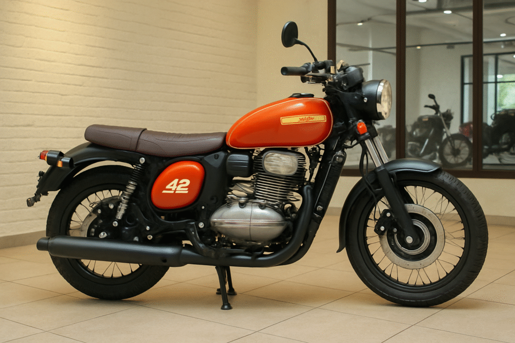 Jawa 42 in Retro Showroom